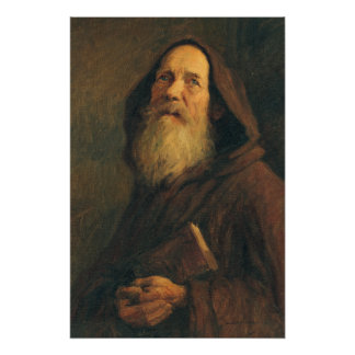 Old Monk by Elemir Halasz-Hradil Poster