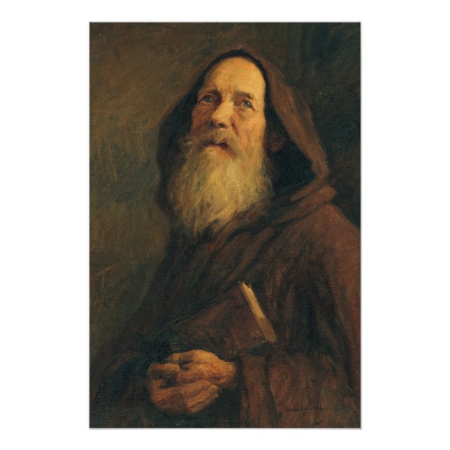 Old Monk by Elemir Halasz-Hradil Poster (Front)