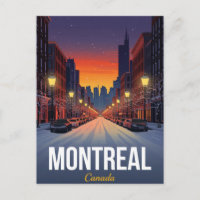 Old Montreal Winter Snowy Street