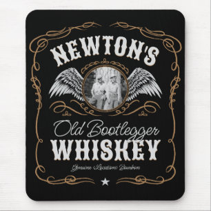 Old Moonshine Whiskey Label ADD PHOTO Family Name Mouse Pad
