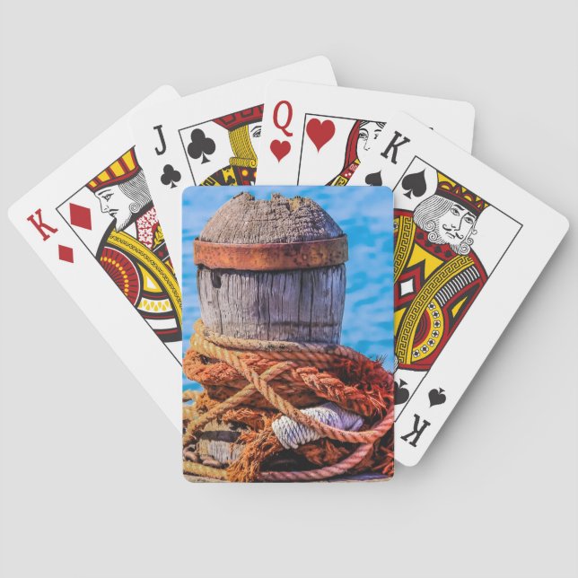 Old Mooring Bollard Playing Cards (Back)