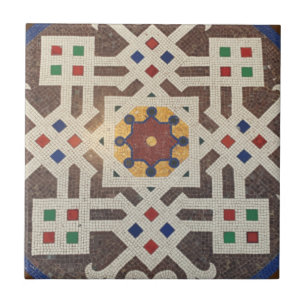 Old mosaic tiles floor in Milan - Italian art