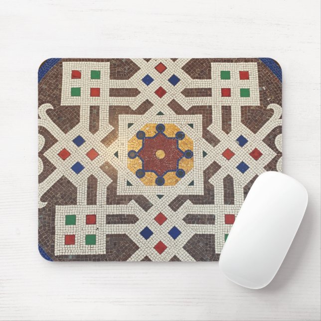Old mosaic tiles floor in Milan - Italian art Mouse Pad (With Mouse)