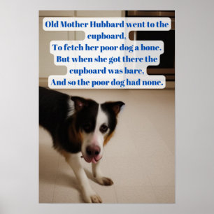  Old mother Hubbard, comic look Poster