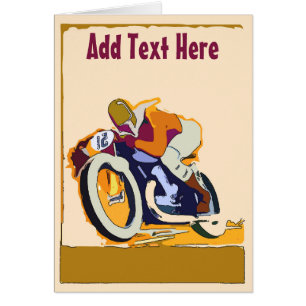 Old Motorcycle Racer, add text