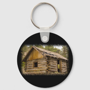 Old Mountain Cabin Keychain