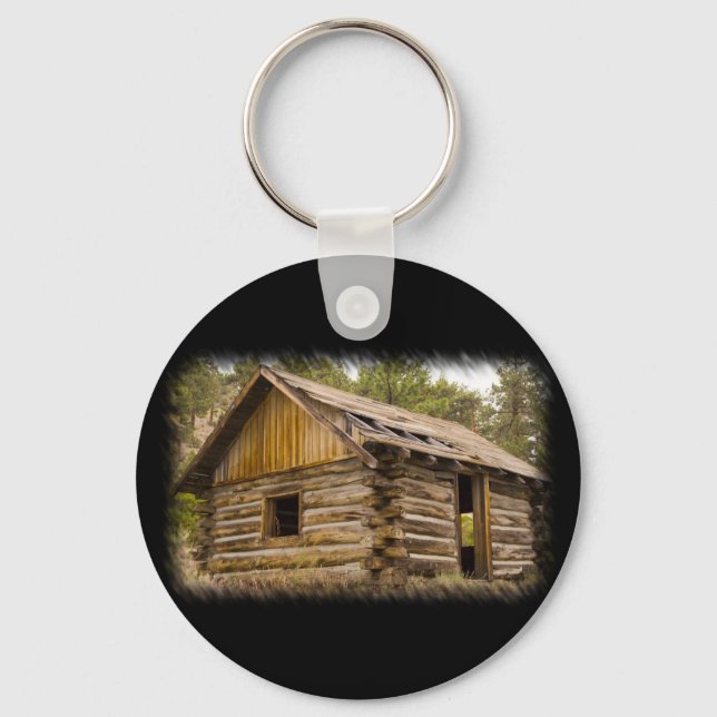 Old Mountain Cabin Keychain (Front)