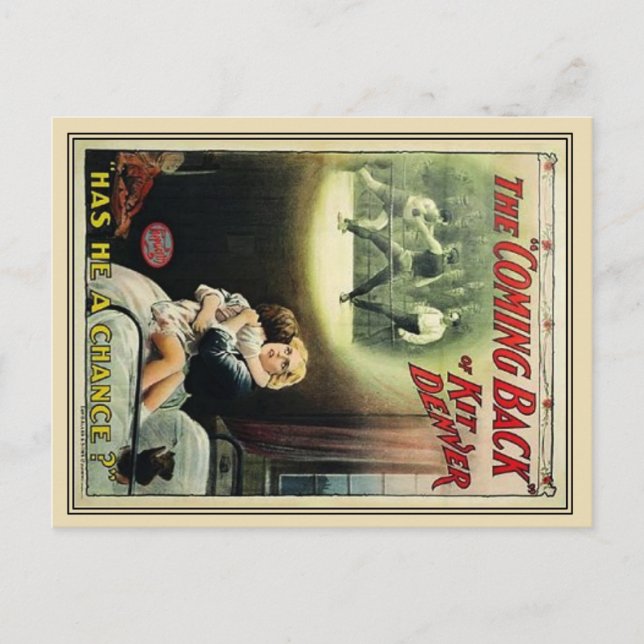 Old Movie Poster Postcard (Front)
