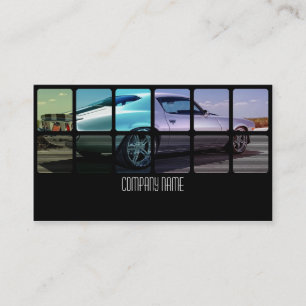 Old Muscle Car in Different Business Card
