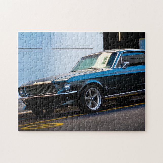 Old Muscle Classic Car Details Driver Drive Jigsaw Puzzle (Horizontal)