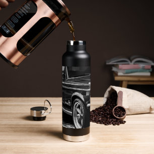 Old Muscle Classic Car Details Driver Drive Water Bottle