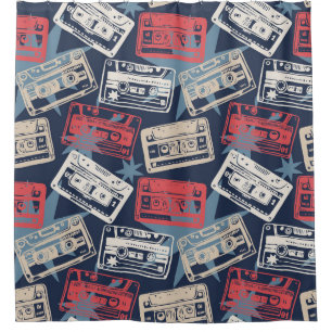 Old Music Cassettes Vintage Seamless