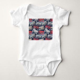 Old Music Cassettes Vintage Seamless Baby Bodysuit