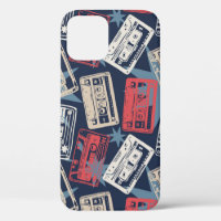 Old Music Cassettes Vintage Seamless