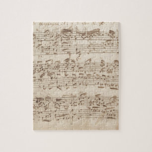 Old Music Notes - Bach Music Sheet Jigsaw Puzzle