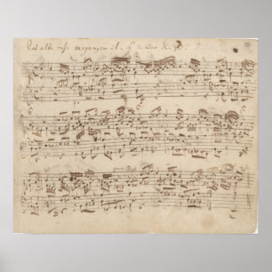 Old Music Notes - Bach Music Sheet Poster