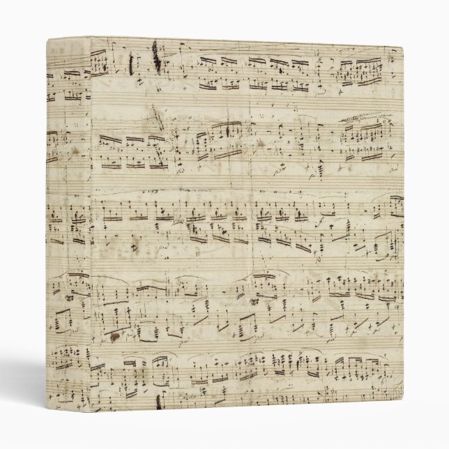 Old Music Notes - Chopin Music Sheet Binder (Front/Spine)