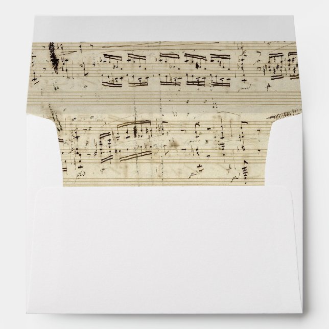 Old Music Notes - Chopin Music Sheet Envelopes (Back (Bottom))