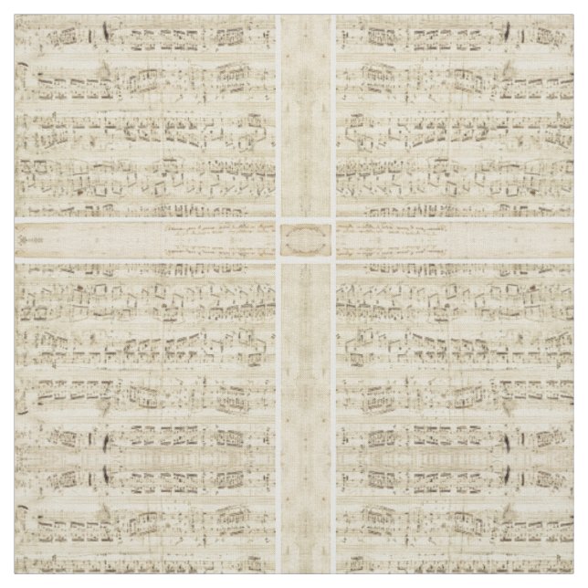 Old Music Notes - Chopin Music Sheet Fabric (Swatch)