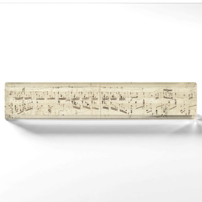 Old Music Notes - Chopin Music Sheet Nameplate (Front)