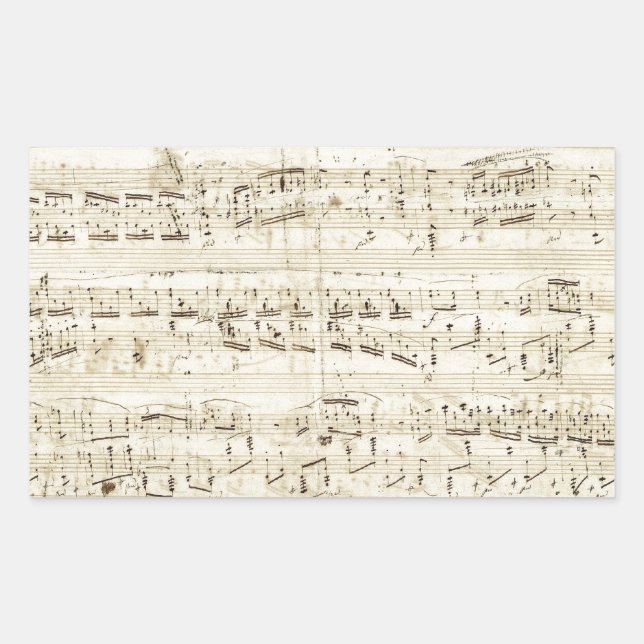 Old Music Notes - Chopin Music Sheet Sticker (Front)