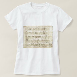 Old Music Notes - Chopin Music Sheet T-Shirt