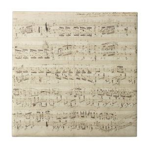 Old Music Notes - Chopin Music Sheet Tile
