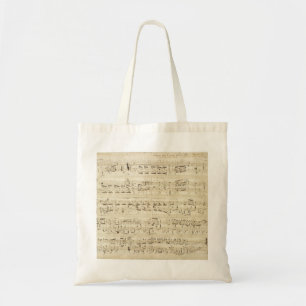 Old Music Notes - Chopin Music Sheet Tote Bag