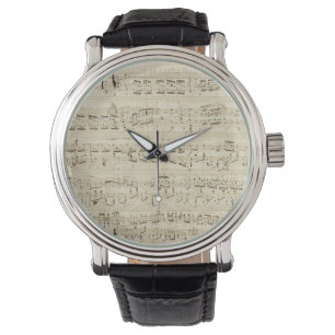 Old Music Notes - Chopin Music Sheet Watch
