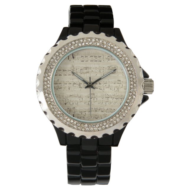Old Music Notes - Chopin Music Sheet Watch (Front)