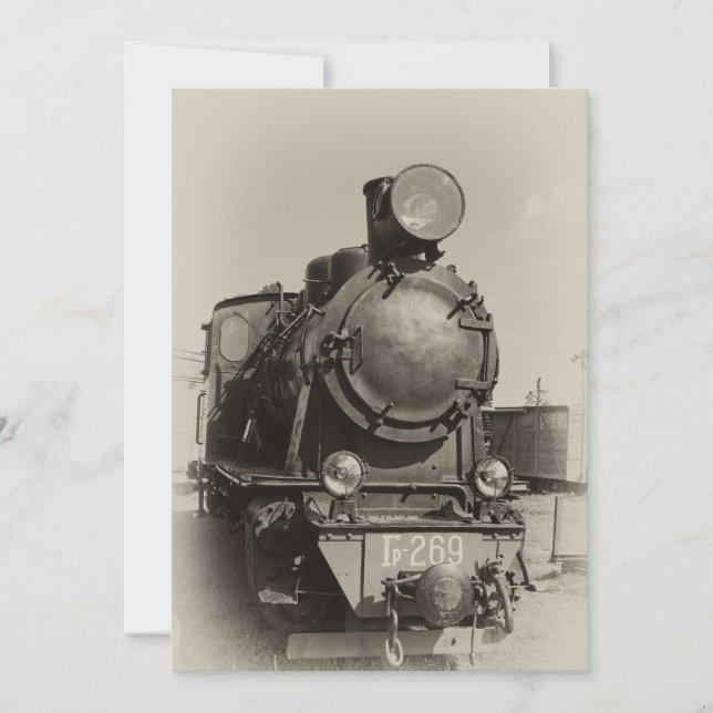 Old narrow-gauge steam engine Gr-269 (Front)