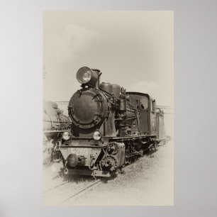 Old narrow-gauge steam engine Gr-269 Poster