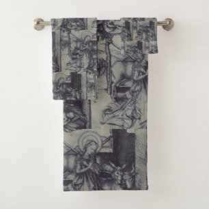 Old Nativity scene og Jesus Christ Bath Towel Set