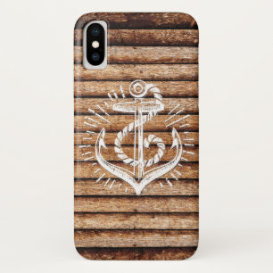 Old Nautical Anchor Wood Case-Mate iPhone Case