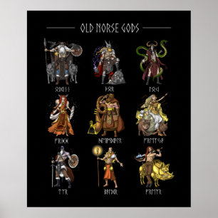 Old Norse Gods Poster