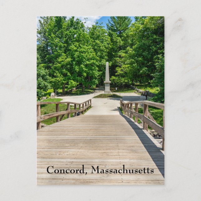 Old North Bridge in Concord Postcard (Front)
