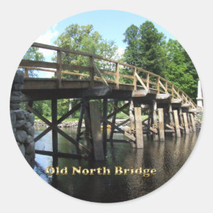 Old North Bridge - Revolutionary War Concord MA Classic Round Sticker
