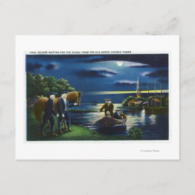 Old North Church Tower Signal Scene Postcard (Front)