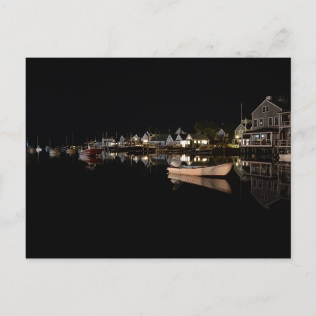 Old North Wharf at Night Postcard (Front)