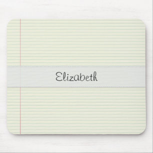 old Notepaper Stitched Vellum Mouse Pad
