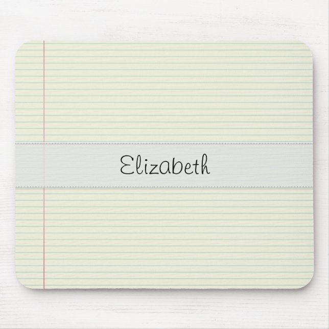 old Notepaper Stitched Vellum Mouse Pad (Front)