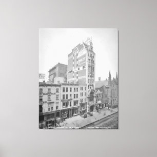 Old NYC New Amsterdam Theatre Photograph (1905) Canvas Print