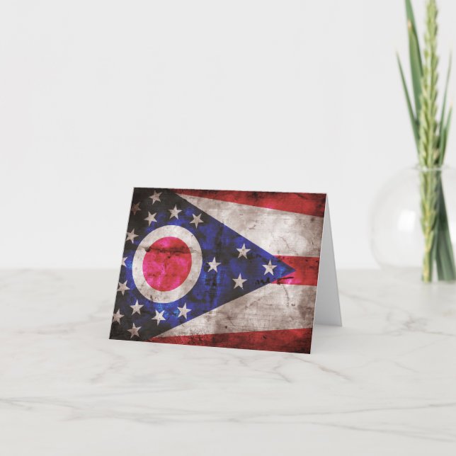 Old Ohio Flag; Card (Front)