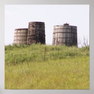 Old Oil storage Tanks Poster