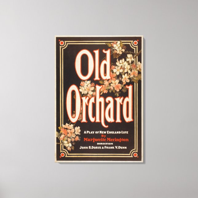 Old Orchard a Play of New England Life Poster Canvas Print (Front)
