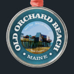 Old Orchard Beach (C) Metal Ornament<br><div class="desc">Old Orchard Beach, Maine.</div>