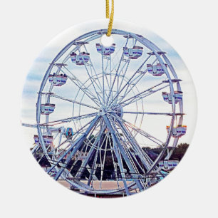 Old Orchard Beach Ferris Wheel New England Ceramic Ornament