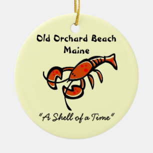Old Orchard Beach, Maine Lobster Ceramic Ornament