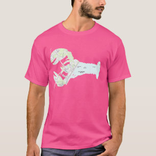 Old Orchard Beach ME Lobster Map Silhouette T-Shirt