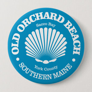 Old Orchard Beach (seashell) 4 Inch Round Button